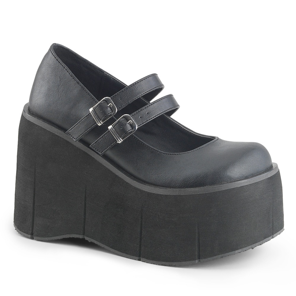 DemoniaCult - KERA08 Plateau Sandaal - Zwart Product image